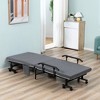Yukimo 74.75" Dark Grey Portable Rollaway Bed, Folding Guest Bed with Adjustable Backrest and Wheels - 2 of 4