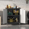 Secure Locking Metal Tool Storage Cabinet with Shelves, Heavy Duty Rolling Garage Cabinet for Workshop Organization - 3 of 4
