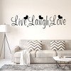 Unique Bargains Text Pattern Home Living Room Wall Sticker Removable Decals - 3 of 4