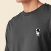 Dalix Astronaut Embroidered Cotton Classic Fit Long Sleeve Crewneck Tee Shirt Mens - 4 of 4