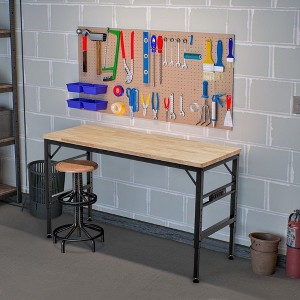 PAGED Modern Office Desk,Adjustable Writing Desk,Computer Desk for Home,Office,Workshop,Black - 1 of 4