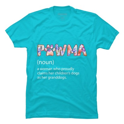 Men's Design By Humans Grandmother Loves Grandogs Pawma By littlesenh1 T-Shirt