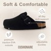 CUSHIONAIRE Hana Womens Clogs | Comfortable Vegan Suede Clogs for Women | Slip On Potato Shoes with Cork Footbed & Arch Support | Memory Foam - 3 of 4
