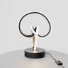 Infibrite 11" 12W Abstract Art Table Lamp Warm Light Abstract Design (Includes LED Light Bulb) Matte Black - 3 of 3