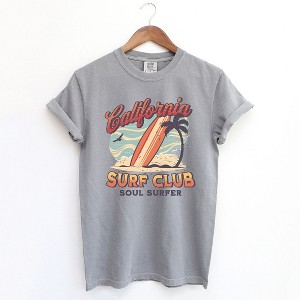 Simply Sage Market Women's California Surf Club Short Sleeve Garment Dyed Tee - 1 of 2