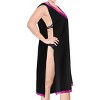 LA LEELA Women's Summer Vacation Beachwear Swim Suit Loose Bathing Suit Swim Beach Cover-up Dress Robe - 4 of 4