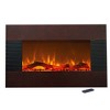 Hastings Home Freestanding or Wall-Mounted Electric Fireplace with Remote Control- Mahogany - 2 of 4