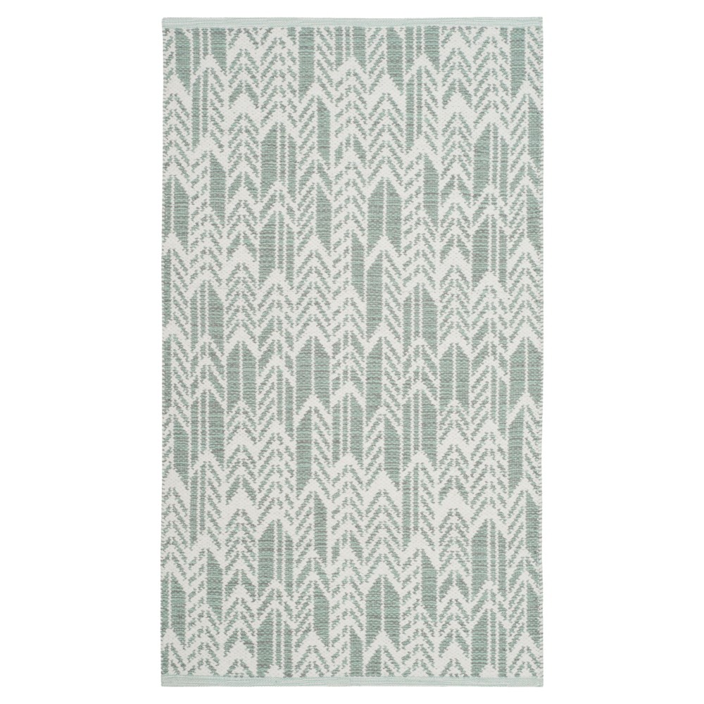 5'x8' Shelly Woven Rug Light Green/Ivory - Safavieh