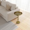 Royal Hampton 12 Inch Side End Table, Vintage Sleek Pillar Base, Round Tray Top - 3 of 4