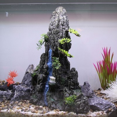 Unique Bargains Aquarium Terrariums Mountain For Fish Tank Landscape