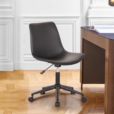 Optima Adjustable Faux Leather Task Chair Black - Armen Living