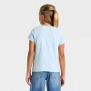 Girls' Short Sleeve Hanukkah 'Menorah' Graphic T-Shirt - Cat & Jack™ Light Blue - 2 of 3