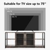ODK TV Stand for 70 Inch TV, Industrial Entermainment Center with Storage Cabinet, Wood Rustic TV Console, 2 Tier Farmhouse TV Table for Living Room - 3 of 4