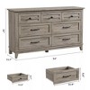 Homhougo 7 Drawer Dressers for Bedroom, Wood Dresser for Closet, 54" Wide Chest Dresser, Modern Chest of Drawers for Living Room Hallway - 2 of 4