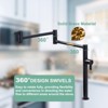 WOWOW Solid Brass Deck Mount Pot Filler Faucet, Pot Filler with Stretchable Double Joint Swing Arm in - 2 of 4