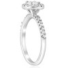 Pompeii3 1 ct Halo Diamond Engagement Ring 14k White Gold Single Ro - 2 of 4