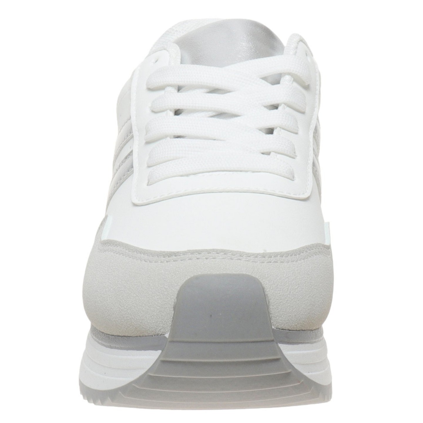 Женские кроссовки Outwoods Brenna-2 White Platform Fashion Sneaker, Silver Combo, цвет: Белый — фото 5