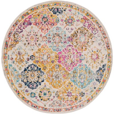 Mark & Day Emilly 5'3" Round Woven Indoor Area Rugs Saffron/Burnt Orange