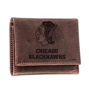 Evergreen Chicago Blackhawks Crazy Horse Collection Tri-Fold Wallet - 1 of 1