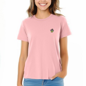 Dalix Sorcerer Frog Embroidered Cotton Relaxed Short Sleeve Tee T Shirt Womens - 1 of 4