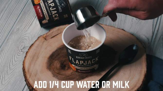 Kodiak Cakes Protein-Packed Single-Serve Flapjack Cup Buttermilk &#38; Maple - 2.15oz, 2 of 16, play video