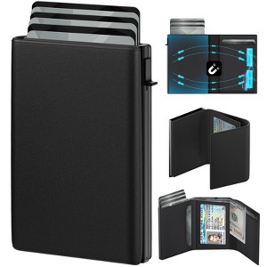 Wallet for Men Pop up Card Holder, Smart, Slim, Minimalist Design for Front Pocket, Premium RFID Blocking - 1 of 4
