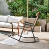 Costway Folding Zero Gravity Rocking Chair Rocker Porch Outdoor Patio Headrest Beige - 2 of 4