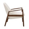 1 Piece Modern Fabric Upholstered Accent Chair,High Backrest Armchair With Solid Wood Frame,Suitable For Living Room,Office-Coolbibila - 3 of 4