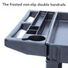 Service Cart 2-Shelf – 500 LBS Heavy Duty Rolling Utility Cart with Wheels and Two Trays, 45" x 25", Grey - 4 of 4