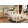 Pine Wood Platform Bed - All-in-One with 2 Nightstands, Storage Shelf, Cabinet & 3 Drawers, 2 Charging Stations, No Box Spring Needed - 4 of 4