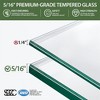 COWLOWN Frameless Sliding Shower Door, Adjustable Shower Screen with Tempered Glass - 4 of 4