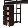 NicBex Twin Size Bunk Bed with Desk Loft Bed Pine Bed Frame with 4 Drawers, 3 Shelves, Storage Stairs and Guardrail, No Box Spring Required - 4 of 4