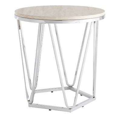 Silver orchid henderson round deals faux stone cocktail table