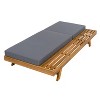 Acacia Wood Outdoor Reclining Chaise Lounge Chair Set  with More Space & Water-Resistant Cushions-- Frevyn - 4 of 4