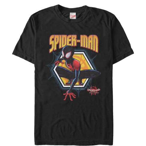 Men's Marvel Spider-man: Into The Spider-verse Hexagon T-shirt - Black ...