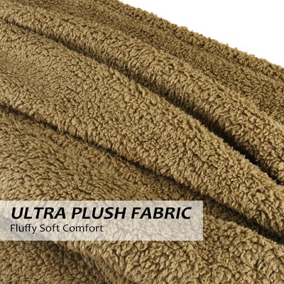 Green Sherpa Fleece Reversible Boys' Throw Blanket, 50"x60"