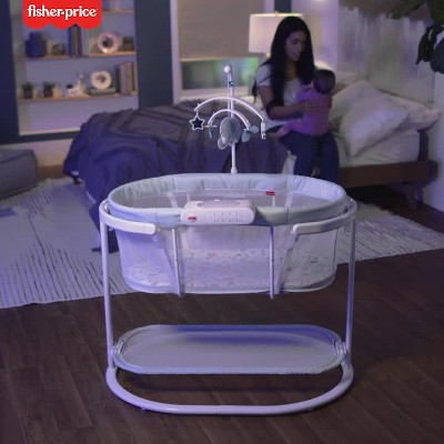 Fisher price soothing motions bassinet best sale battery size