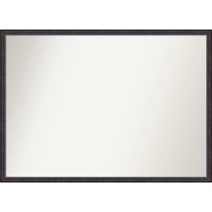 40" x 29" Non-Beveled Scoop Wood Bathroom Wall Mirror Dark Bronze - Amanti Art: Rectangle, Modern Style, Wall Mounted - 1 of 4