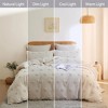 Allovit Beige Comforter Set Premium 100% Microfiber Machine Washable Bedding Set with Tufted Geometric Design, Reversible with Hidden Zipper - 4 of 4