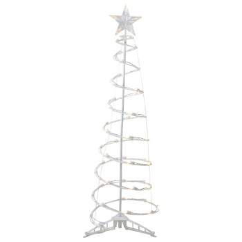 Northlight 4ft LED Lighted Spiral Cone Tree Outdoor Christmas Decoration, Warm White Lights
