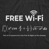 Mens Free WiFi T Shirt Funny Nerdy Math Equation Graphic Novelty Tee - Crazy Dog Men's T Shirt - 2 of 4