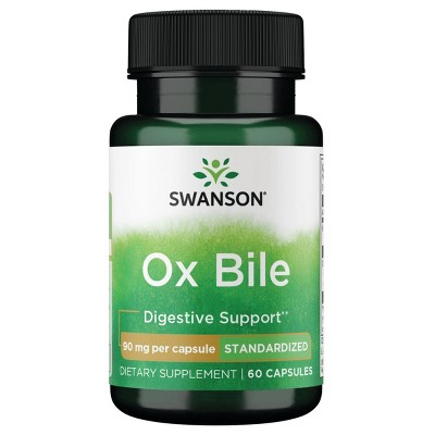 Swanson Ox Bile - Standardized 90 mg 60 Caps.