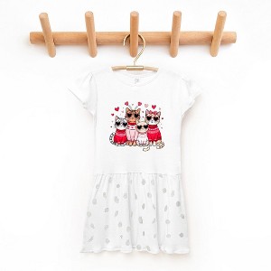 The Juniper Shop Valentine Kittens Toddler Graphic Dress - 1 of 3
