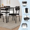 3-Piece Dining Set for 2 with Square Table, Storage Rack, Metal Frame, and Upholstered Chairs, Perfect for Small Spaces, Apartments, and Kitchens. - 4 of 4
