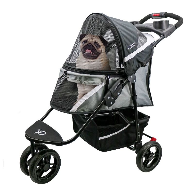 Petique Revolutionary Stroller, Dog Cart for Small to Medium Size Pets, Ventilated Pet Jogger for Cats & Dogs, 1 of 3