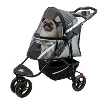 Petique Revolutionary Stroller, Dog Cart for Small to Medium Size Pets, Ventilated Pet Jogger for Cats & Dogs