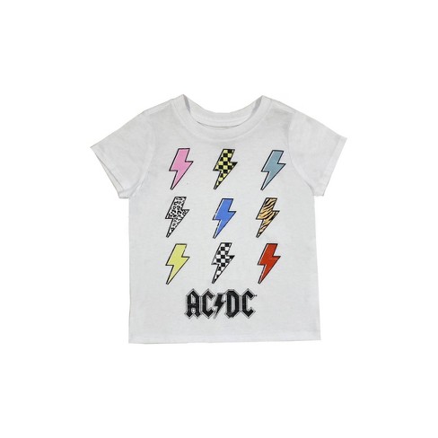 Toddler AC DC Lightning Bolt T Shirt White 12M