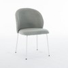 SKRAN Set of 2 Iron Base Dining Chairs,Lamb Wool fabric Chair with Adjustable foot pads- Multi-Scene Use for Dining/Living/Study Rooms - 2 of 4