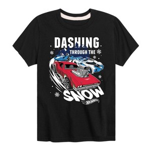 Boys' - Hot Wheels - Dashing Through The Snow Short Sleeve Graphic T-Shirt - 1 of 4