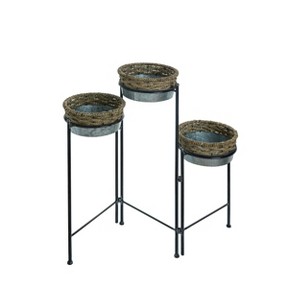 Transpac Metal 33 in. Multicolor Spring 3-Tier Plant Stand - 1 of 2